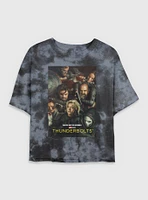 Marvel Thunderbolts* Team Poster Tie Dye Crop Womens T-Shirt