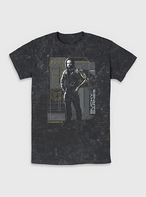 Marvel Thunderbolts* Bucky Barnes Winter Soldier Pose Mineral Wash T-Shirt