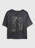 Marvel Thunderbolts* Bucky Barnes Winter Soldier Pose Mineral Wash Womens Crop T-Shirt