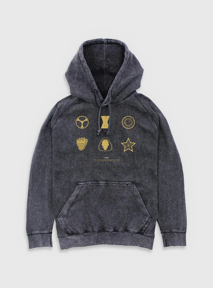 Marvel Thunderbolts* Member Icons Mineral Wash Hoodie