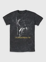 Marvel Thunderbolts* Bucky Barnes Winter Soldier Silhouette Mineral Wash T-Shirt