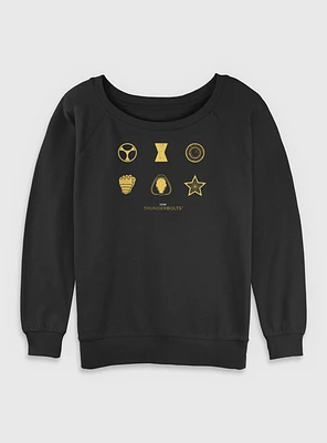 Marvel Thunderbolts* Member Icons Womens Slouchy Sweatshirt