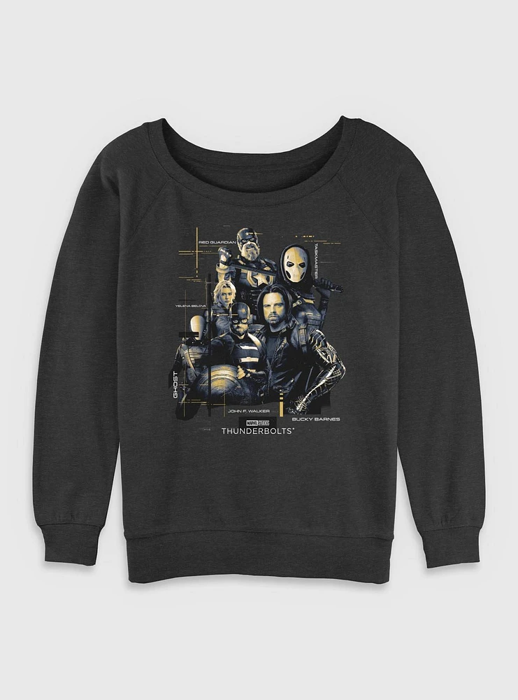 Marvel Thunderbolts* Team Pose Womens Slouchy Sweatshirt