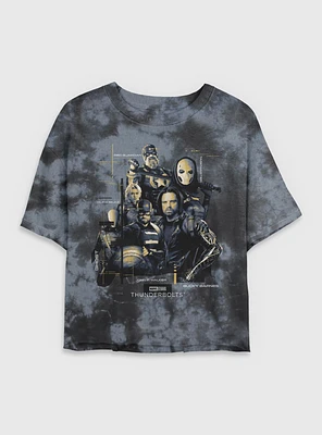 Marvel Thunderbolts* Team Pose Tie Dye Crop Womens T-Shirt