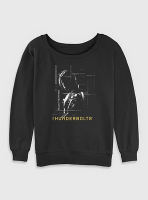 Marvel Thunderbolts* Bucky Barnes Winter Soldier Silhouette Womens Slouchy Sweatshirt
