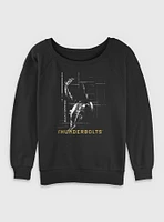 Marvel Thunderbolts* Bucky Barnes Winter Soldier Silhouette Womens Slouchy Sweatshirt