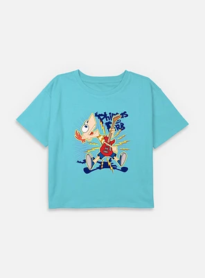 Disney Phineas and Ferb Electric Guitar Youth Girls Boxy T-Shirt