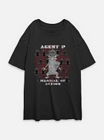 Disney Phineas and Ferb Agent P Mammal Of Action Womens Oversized T-Shirt