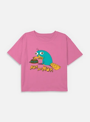 Disney Phineas and Ferb Perry The Platypus Num Nums Youth Girls Boxy T-Shirt