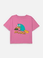 Disney Phineas and Ferb Perry The Platypus Num Nums Youth Girls Boxy T-Shirt