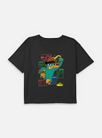 Disney Phineas and Ferb O.W.C.A Agent P Youth Girls Boxy T-Shirt