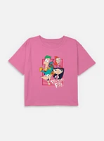 Disney Phineas And Ferb Company Youth Girls Boxy T-Shirt