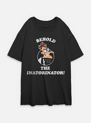 Disney Phineas and Ferb Dr. Doofenshmirtz The Inatorinator Womens Oversized T-Shirt