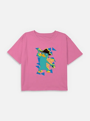 Disney Phineas and Ferb Agent P Action Youth Girls Boxy T-Shirt