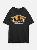 Disney Phineas and Ferb Blow Torch City Womens Oversized T-Shirt