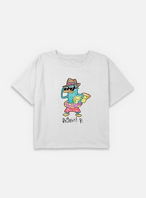 Disney Phineas and Ferb Agent P Summer Ready Youth Girls Boxy T-Shirt