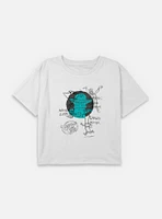 Disney Phineas and Ferb Sketch Characters Youth Girls Boxy T-Shirt