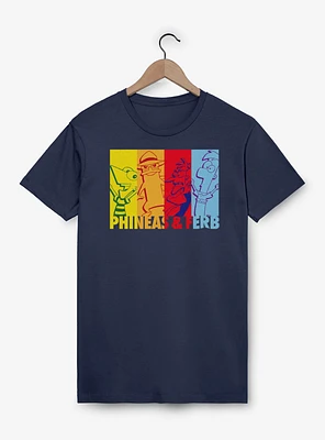 Disney Phineas and Ferb Color Panels T-Shirt