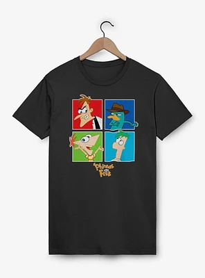 Disney Phineas and Ferb Character Squares  T-Shirt