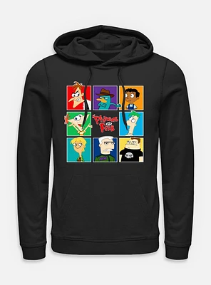 Disney Phineas and Ferb Character Grid Hoodie