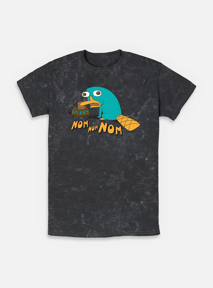 Disney Phineas and Ferb Perry The Platypus Num Nums Mineral Wash T-Shirt
