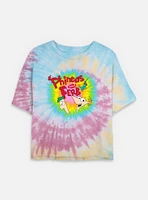 Disney Phineas and Ferb Color Logo Womens Tie-Dye Crop T-Shirt