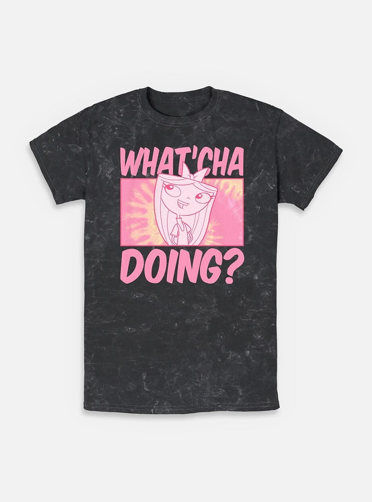 Disney Phineas and Ferb Isabella Whatcha Doing Mineral Wash T-Shirt