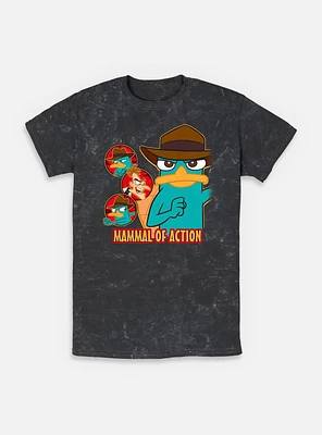 Disney Phineas and Ferb Mammal Of Action Agent P Mineral Wash T-Shirt