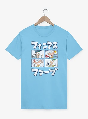 Disney Phineas and Ferb Manga Panels T-Shirt