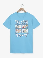 Disney Phineas and Ferb Manga Panels T-Shirt