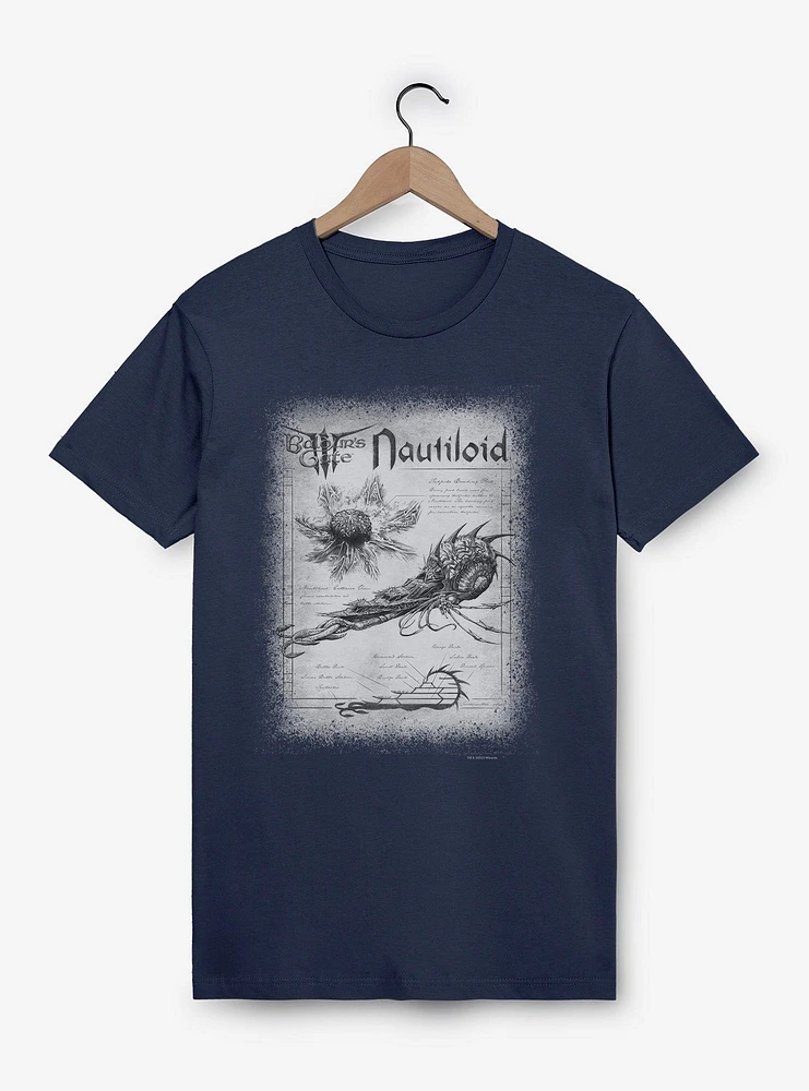 Dungeons & Dragons Nautiloid Ship Schematics Baldur's Gate T-Shirt