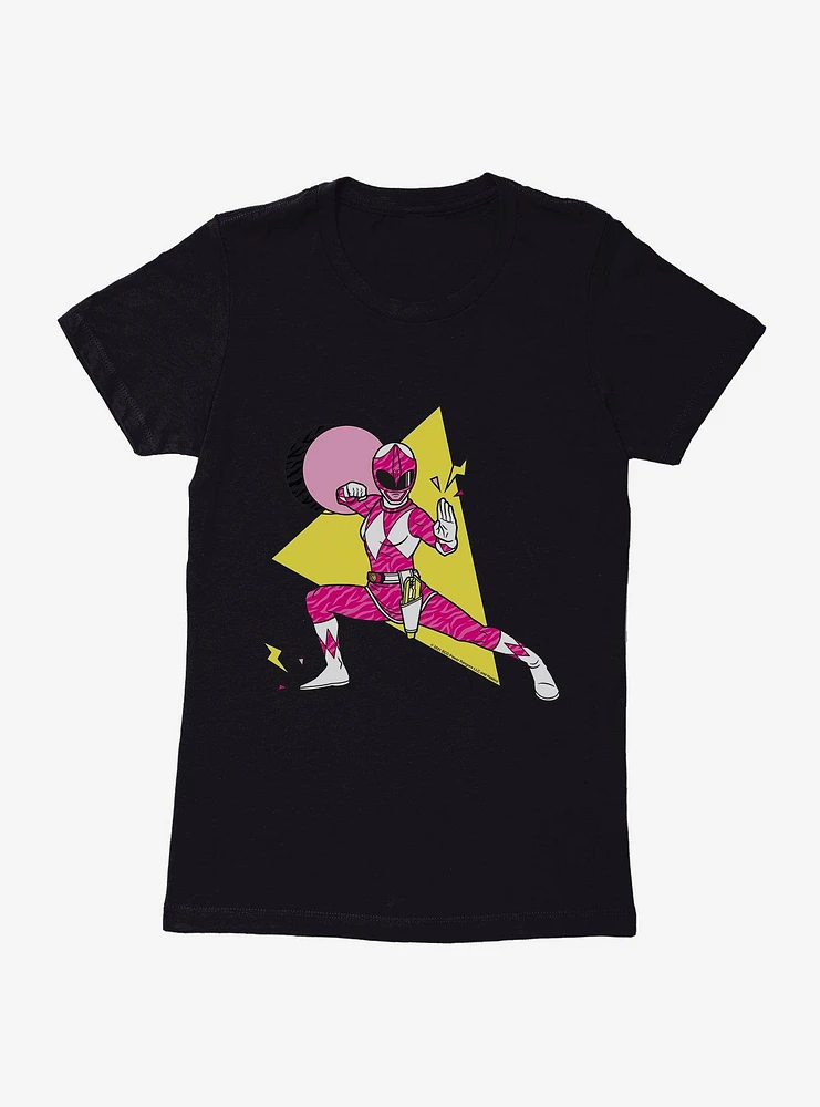 Mighty Morphin Power Rangers Pink Ranger Karate Move Womens T-Shrt