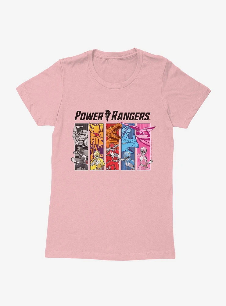 Mighty Morphin Power Rangers Morph Lineup Womens T-Shrt