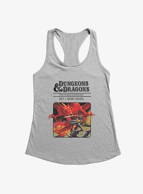 Dungeons & Dragons Vintage Dragon and the Knight Womens Tank Top