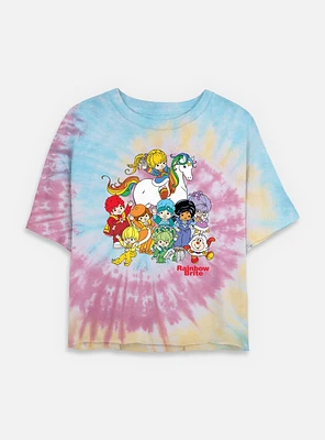 Rainbow Brite And Friends Tie Dye Crop Womens  T-Shirt