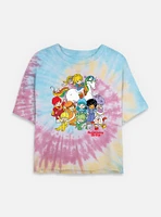 Rainbow Brite And Friends Tie Dye Crop Womens  T-Shirt