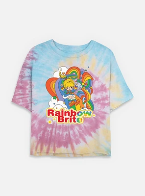Rainbow Brite Tangle Tie Dye Crop Womens  T-Shirt