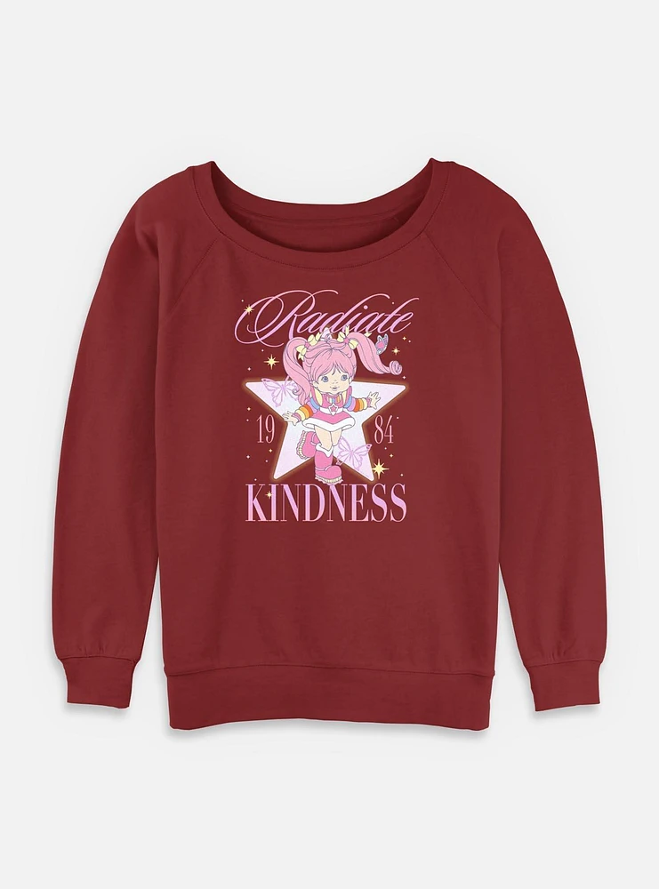 Rainbow Brite Tickled Pink Womens Slouchy Sweatshirt