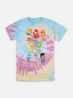 Rainbow Brite Textbook Friends Tie-Dye T-Shirt