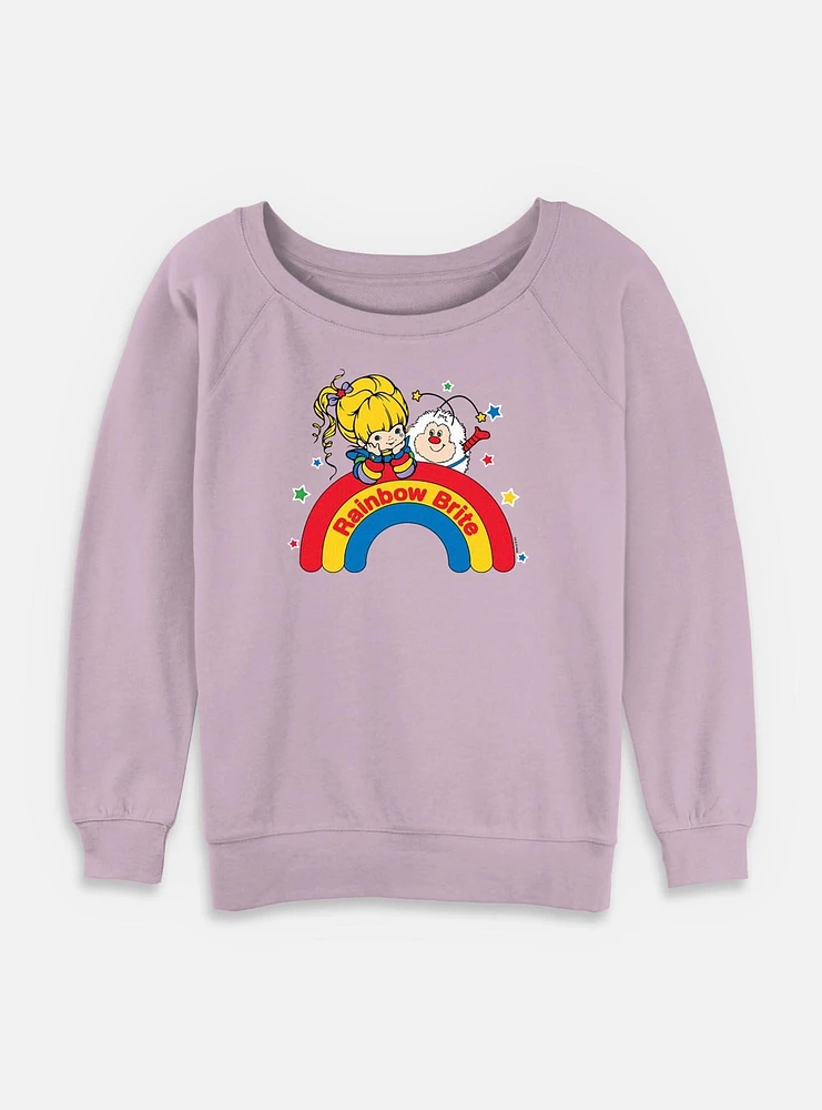 Rainbow Brite Wishing On A Womens Slouchy Sweatshirt