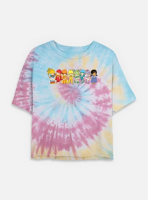 Rainbow Brite Line Up Tie Dye Crop Womens  T-Shirt