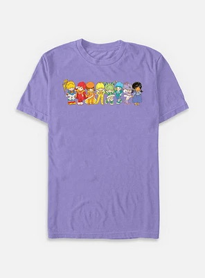 Rainbow Brite Line Up Garment Dye T-Shirt
