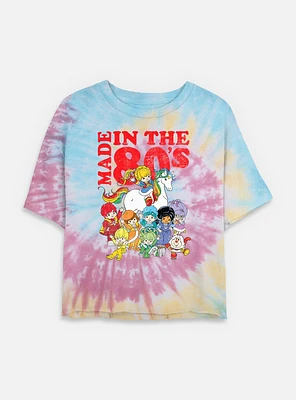 Rainbow Brite Made The 80S Tie Dye Crop Womens  T-Shirt