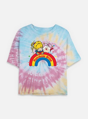 Rainbow Brite Wishing On A Tie Dye Crop Womens  T-Shirt