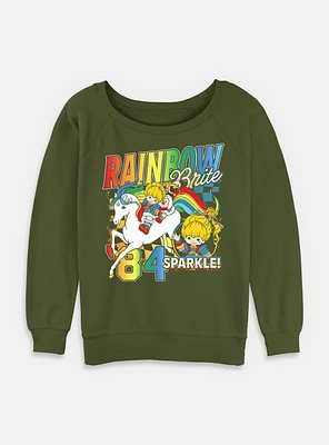 Rainbow Brite Racer Womens Slouchy Sweatshirt