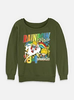 Rainbow Brite Racer Womens Slouchy Sweatshirt