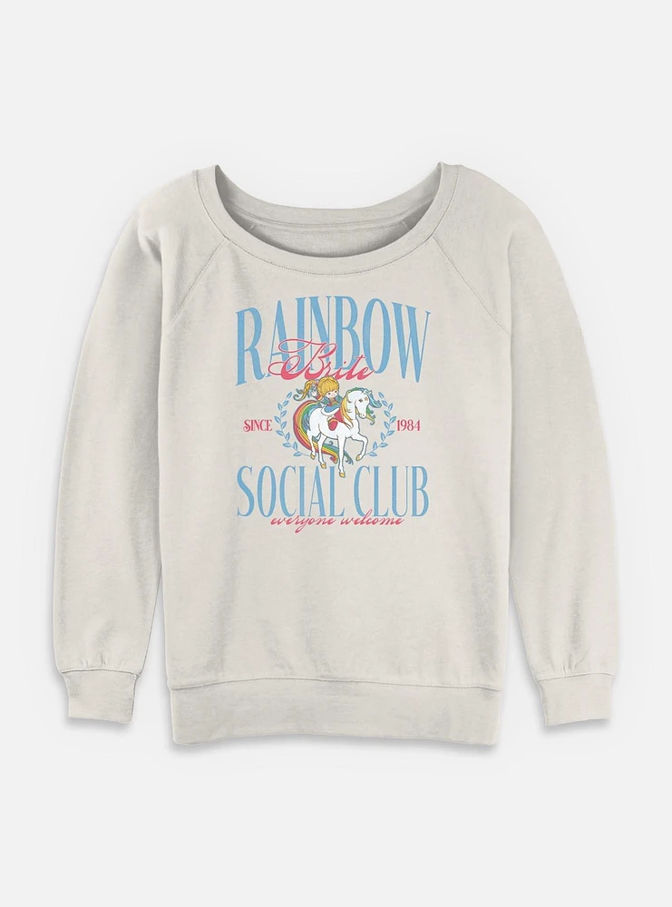 Rainbow Brite Social Club Womens Slouchy Sweatshirt