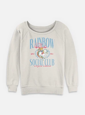 Rainbow Brite Social Club Womens Slouchy Sweatshirt