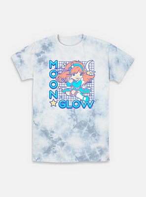 Rainbow Brite Kawaii Moon Glow Tie-Dye T-Shirt