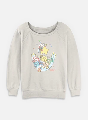 Rainbow Brite Sleeping Friends Stars Womens Slouchy Sweatshirt